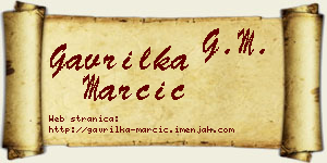 Gavrilka Marčić vizit kartica